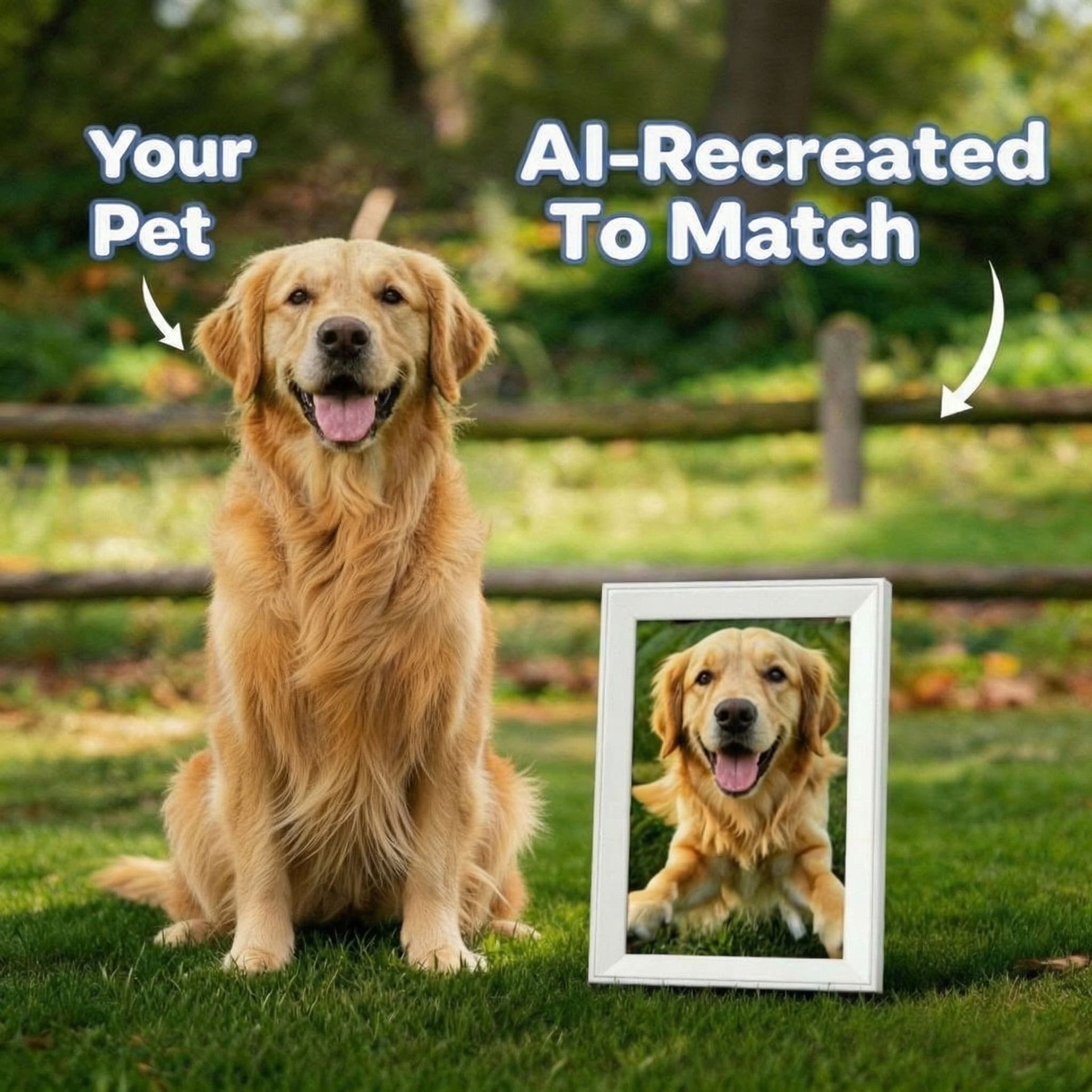 AI Pet Memory Frame – Bring Your Pet Back to Life with Personalized Animation
